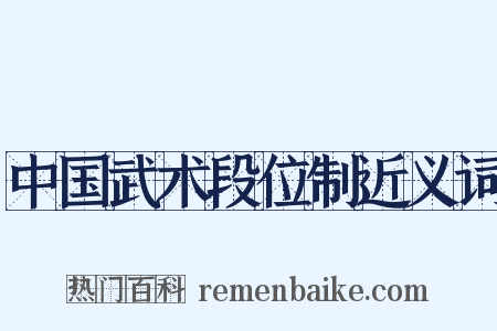 中国武术段位制近义词是什么意思的图片